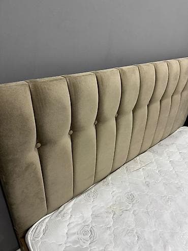 ucuz mebeller: İkinəfərlik çarpayı, Bazalı, Matras ilə, Siyirməli — 2