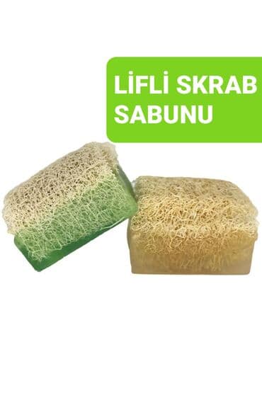 Toy paltarları və aksesuarları: Təbii lifli skrab sabunu Məhsul təsviri: - Sabun içində təbii lif — 1
