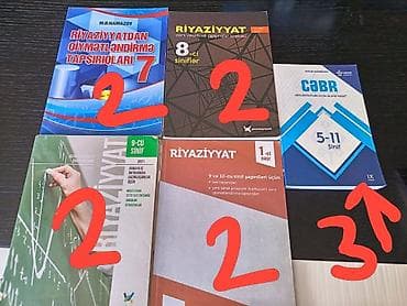 Riyaziyyat dərs vəsaitləri və test topluları dəsti (qiymətləri — 1