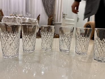 pendir qabi: Stəkanlar, Şüşə, 6 ədədli dəst — 5