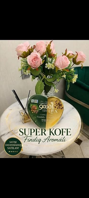 Super Kofe – fındıq ətri ilə Məhsul: Green Gooz LUX Slimming Coffee