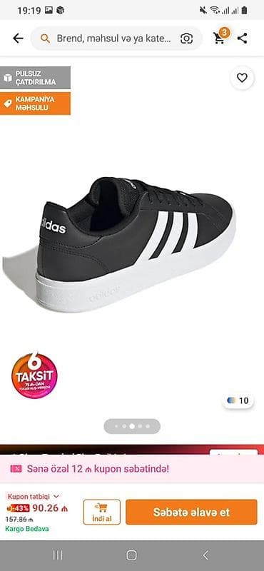 Sehv ölçu gelib deye satilir.Geyinilmeyib Yenidir.Orginal Adidas 42 — 2