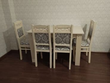Masa və oturacaq dəstləri: Endirim olunub. Stol 4 stul dest 170 Azn. Stol 6 stul dest -230 Azn — 10