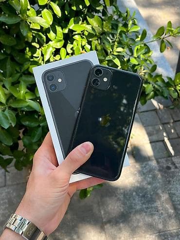 Elektronika: IPhone 11, 64 GB, Qara, Zəmanət, Face ID — 1