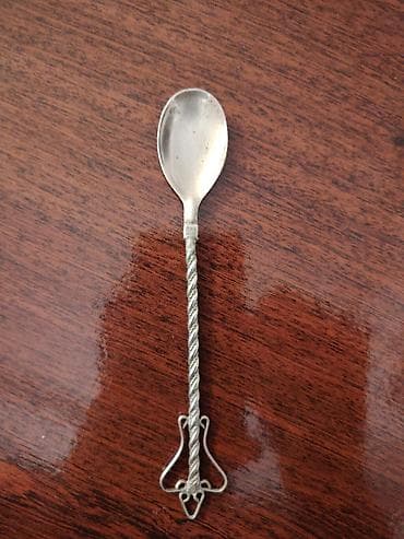 qaşıq: Melixor gümüş üzüklü qaşıq dəsti – 6 ədəd - Material: metal ərinti — 1