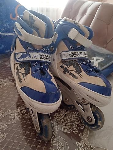 Giryalar: Uşaq üçün tənzimlənən roller konki - Rəng: mavi-ağ - Üst hissə — 2