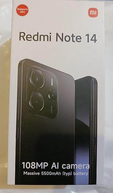 redmi note 9: Redmi Note 14, 256 GB, rəng - Mavi, Sensor — 1