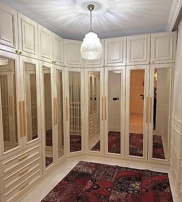 uzun: Künc yerləşimli, klassik üslubda qarderob sistemi - L‑şəkilli dizayn — 3