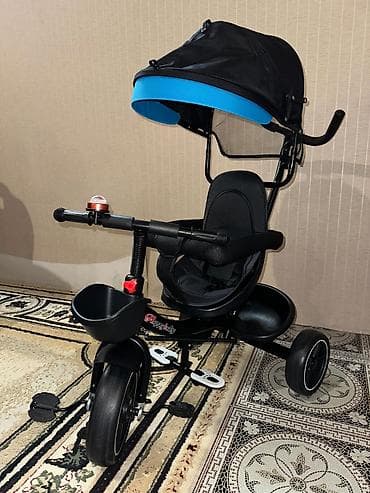 28lik velosiped satilir: Uşaq üçtəkərli velosipedi – valideyn idarəetməli model - Rəng: qara — 2