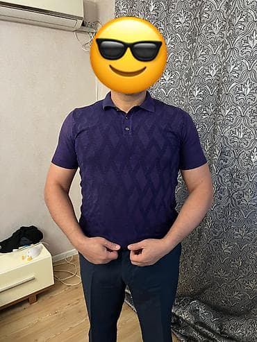 Kişi geyimləri: Polo köynək, L, rəng - Bənövşəyi — 2