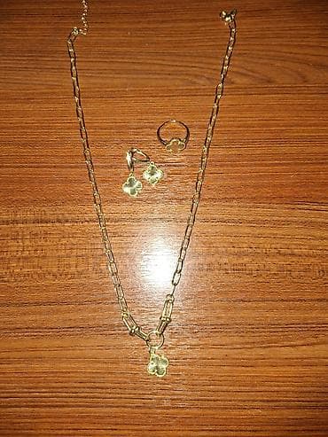 van cleef: Qızılı rəngli zərgərlik dəsti - Tərkibi: boyunbağı, sırğalar və — 1