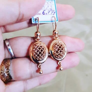 qaş sabitləyici: Sırğa, Sarı qızıl, 583 Əyar, 685 g — 3