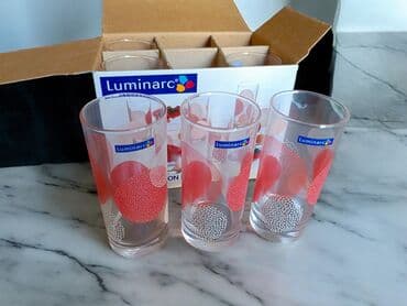 luminarc наборы посуды: Stəkanlar, rəng - Qırmızı, Şüşə, 6 ədədli dəst, 200 ml, Fransa — 3