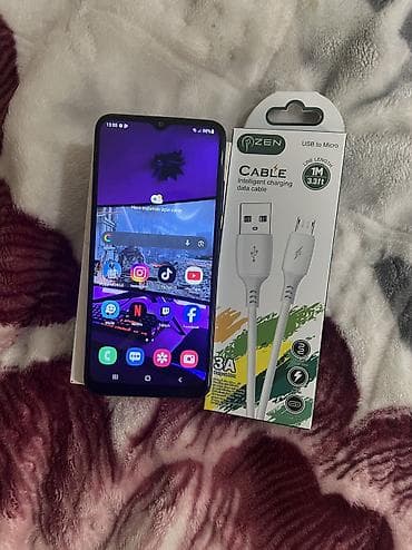 Samsung Galaxy A02 S, 32 GB, rəng - Göy, İki sim kartlı