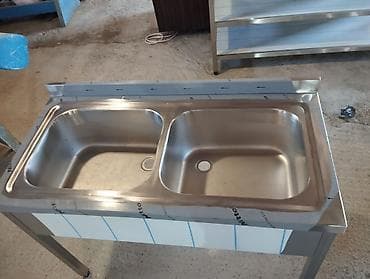 Paslanmayan poladdan (inox) istehsal olunmuş peşəkar mətbəx lavaboları — 2