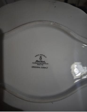 boşqab: Boşqablar, 1 əd, rəng - Göy, Farfor, Çexiya — 4