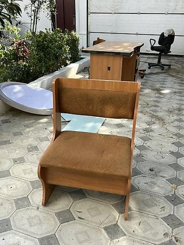 ev agaclari: Taxta karkaslı yumşaq stul - Material: ağac karkas, oturacaq və bel — 1