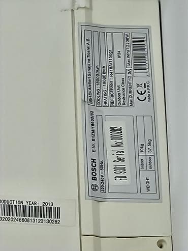 Bosch split kondisioner – 18 000 BTU - Marka/model: Bosch, E-Nr — 4