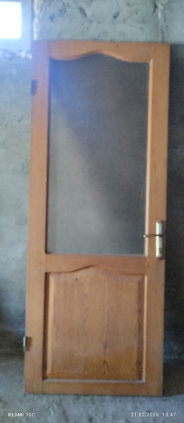 Сантехника: Şüşəli taxta qapı dəsti - Material: təbii ağac (şpon deyil), üzərində — 3