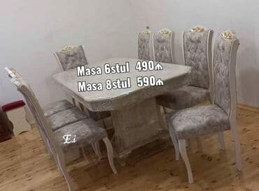 boyama seti: Qonaq otağı üçün, Yeni, Açılan, Oval masa, 6 stul — 2