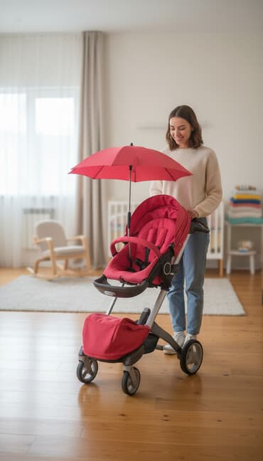 uşaq çətirləri: Klassik gəzinti arabası, İşlənmiş, Cins: Qız, Yaş: 30 ay, Ünvandan götürmə — 1