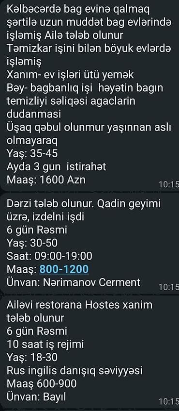 Yeni vakansiyalar var — 6