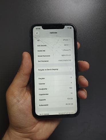 ikinci el ayfon 11: IPhone 11, 128 GB, Qara, Face ID — 4