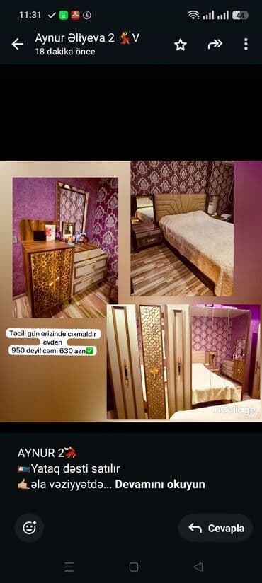 Divan və masa dəstləri: AYNUR 2💃 🛌Yataq dəsti satılır 🤙🏼əla vəziyyətdə ❌Zərrə prablemi — 1