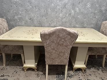 salon mallar: Qonaq otağı üçün, Yeni, Açılmayan, Dördbucaq masa, 6 stul — 1