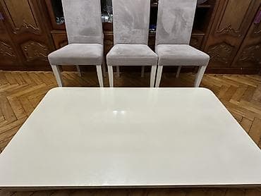 oval masalar: Qonaq otağı üçün, Qatlanmayan, rəng - Boz Stul — 3