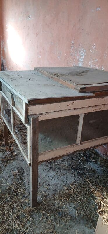 it ucun qəfəs: Dovşan üçün ikili qəfəs - Material: taxta karkas, üstü taxta/qalın — 2