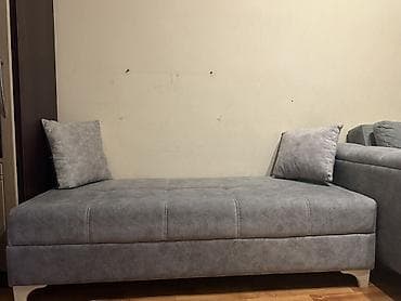 divan olcusu: Boz rəngli komfortlu ottoman/çarpayı tipli divan hissəsi - Yumşaq — 1