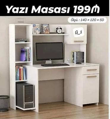 Künc masa, Stulsuz, Polkalı, Siyirməli, MDF