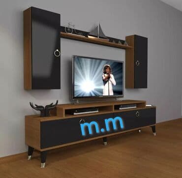 ders masaları: Yeni, Düz TV altlığı, Polkalı, Laminat, Azərbaycan — 4