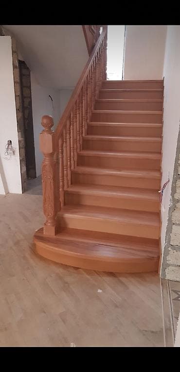 ucuz utu: Ağac pilləkən istehsalı və quraşdırılması - Material: tam ağac — 3