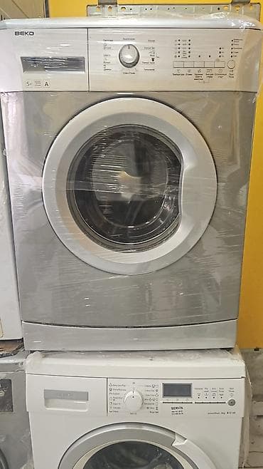 rom pro: BEKO paltaryuyan maşın - Ön yükləməli, paslanmayan metal/sümük-boz — 1