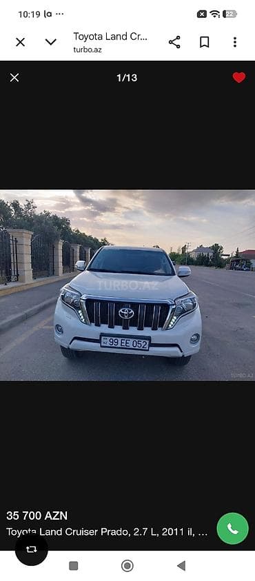 Toyota Land Cruiser Prado: 2.7 l | 2011 il Ofrouder/SUV
