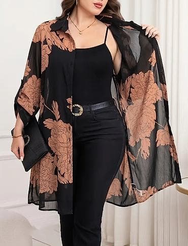 optitech vitamin c: • SİFARİŞLƏ GƏTİRİLİR 🛍️ • Qadınlar üçün şıq şifon köynək-kimono — 1