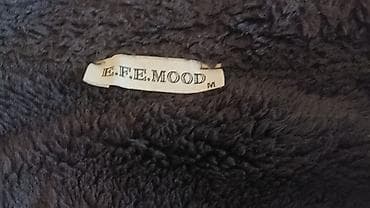 E.F.E. MOOD qadın şerpa/fleece jaket - Rəng: qara ağ və torpağ var -