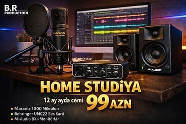Home studiya paketi – 12 ay ayda cəmi 99 AZN Komplekt: - Marantz 1000 — 1