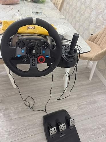 playstation dəst: Logitech G29 Driving Force sükan seti + üç pedallı pedal bloku və əl — 1
