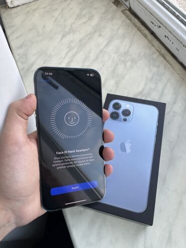 Samsung: IPhone 13 Pro Max, 128 GB, Sierra Blue, Zəmanət, Simsiz şarj, Face ID — 4