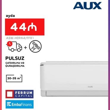 yerdən kondisioner: Kondisioner AUX, Yeni, 30-35 kv. m, Split sistem, Kredit var, Pulsuz quraşdırılma — 1