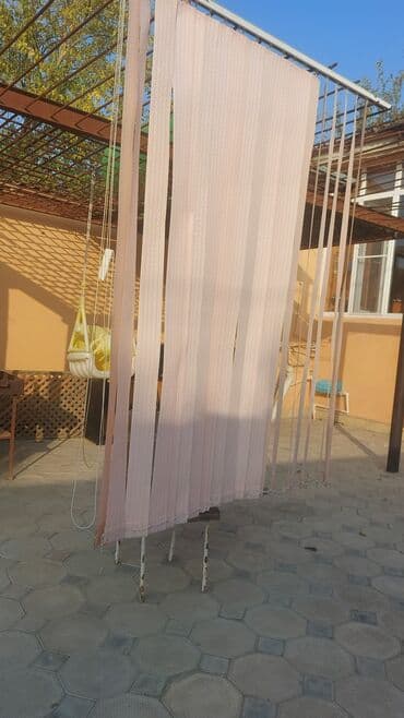 pərdə dekorları: Vertikal jalüz pərdə dəsti - Rəng: açıq pudra/şampan - Tip: şaquli — 2