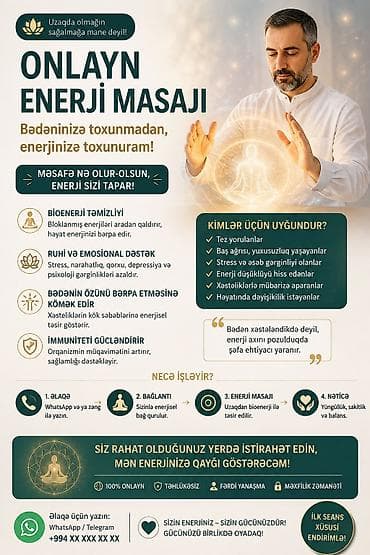 masaj əhmədli: Onlayn Enerji Masajı – Bədəninizə toxunmadan, enerjinizə toxunuram! — 1
