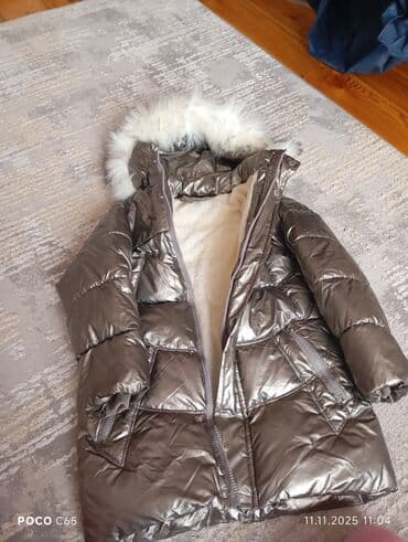 детская непромокаемая одежда: Uşaq üçün qışliq qalin kurtka 5 - 7 yaş - Rəng: metalik boz - — 3