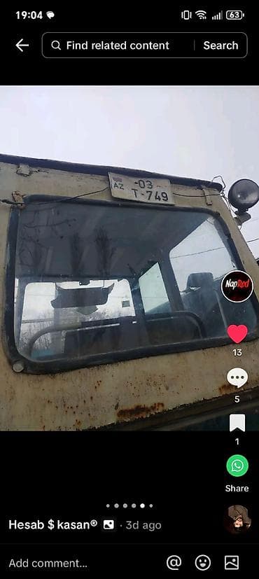 volkswagen golf 1 6: Traktor – Belarus MTZ seriyası tipli, kabinalı Xüsusiyyətlər: - Arxa — 2