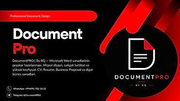 program teminati: DocumentPRO | By RQ — Microsoft Word sənədlərinin peşəkar hazırlanması — 1
