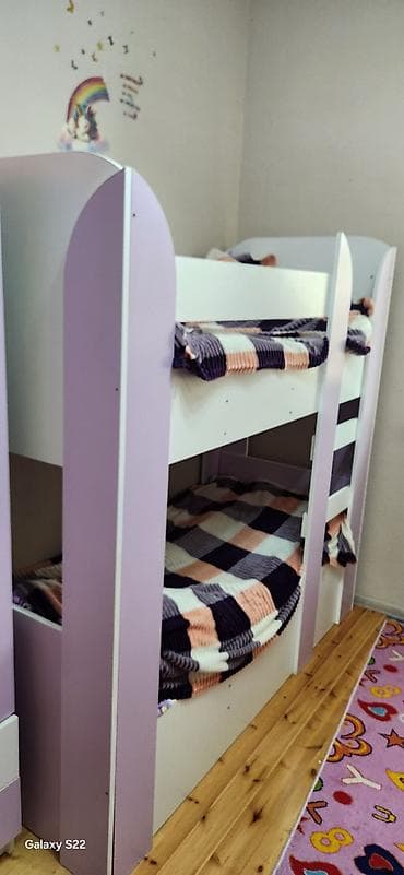 shkaf mebel: Oğlan və qız üçün, 2 təknəfərlik çarpayı, Dolab — 5