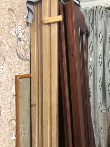 ucuz taxta qapılar: Temiz qoz agacinan Yeni islenmemis qapilar satilir cercivesiyle — 3
